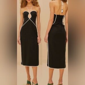 halter a line maxi dress Berylove Women White Engagement Dress Halter A Line Chiffon Sleeveless Maxi Dress, Sky Blue / US18W